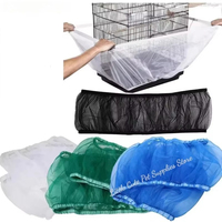 Mesh Bird Cage Cover Shell Skirt Net Easy Cleaning Catcher Guard Bird Cage Stretchy Mesh Parrot Bird Cage Net Jaula Para Pajaros