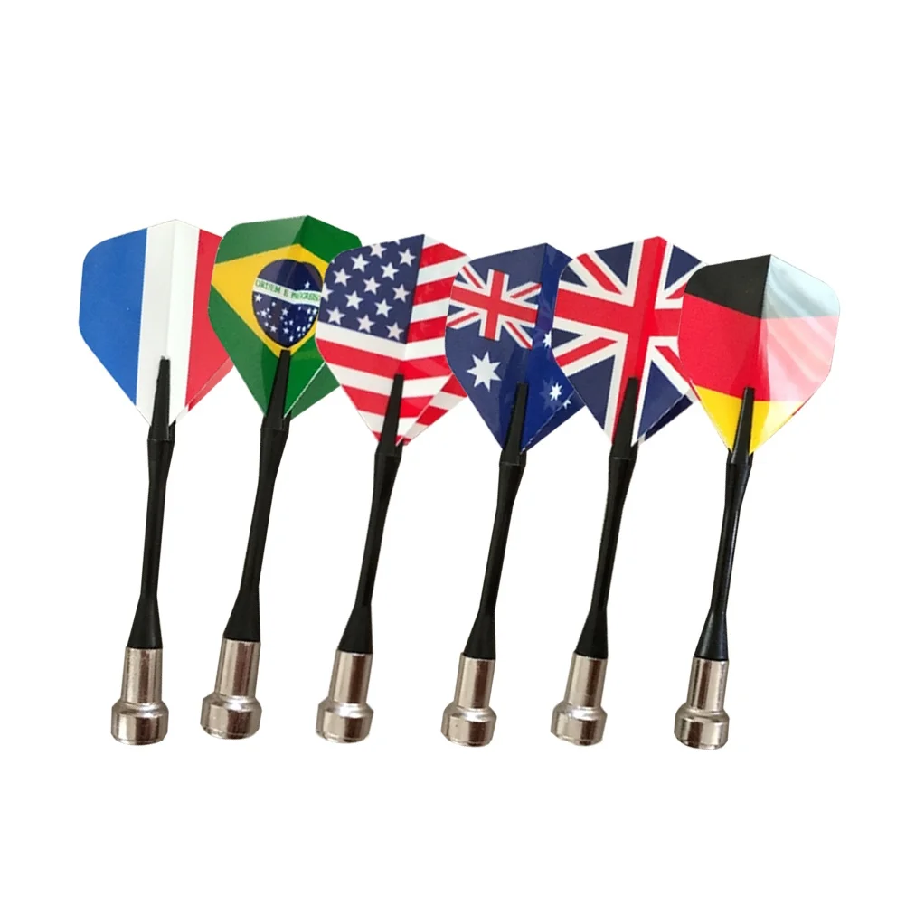 

18Pcs Magnetic Flag Steel Tip Needle Stainless Steel Copper Barrel Needlegrain Grip Set Ideal for Beginner Play