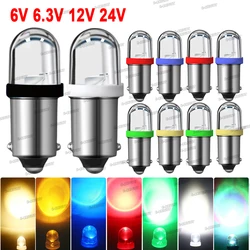 100pcs 6V 6.3V DC GE44 47 1893 1895 BA9S Transparent Lens Pinball Machine Cars Old Radio Lights White Blue Red Amber Green RGB