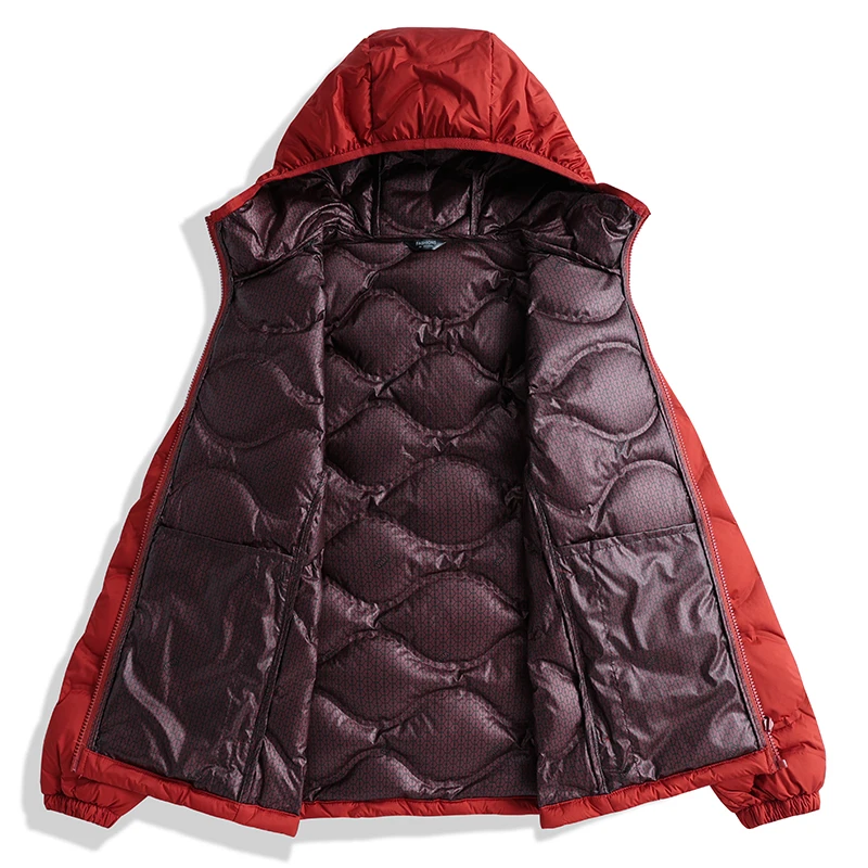 COMXZ 2025 Piumino in grafene da uomo Cappuccio moda Cappotto caldo antivento da neve all'aperto Giacca a vento invernale confortevole da viaggio premium