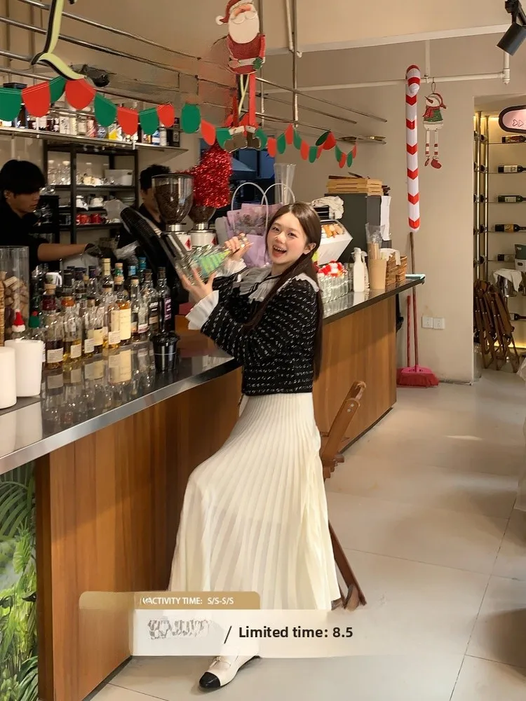 

Юбка А-силуэта с высокой талией, плиссированная, повседневная, универсальная, стройнящая, зимняя коллекция, смесь полиэстера, нейлона и акрила