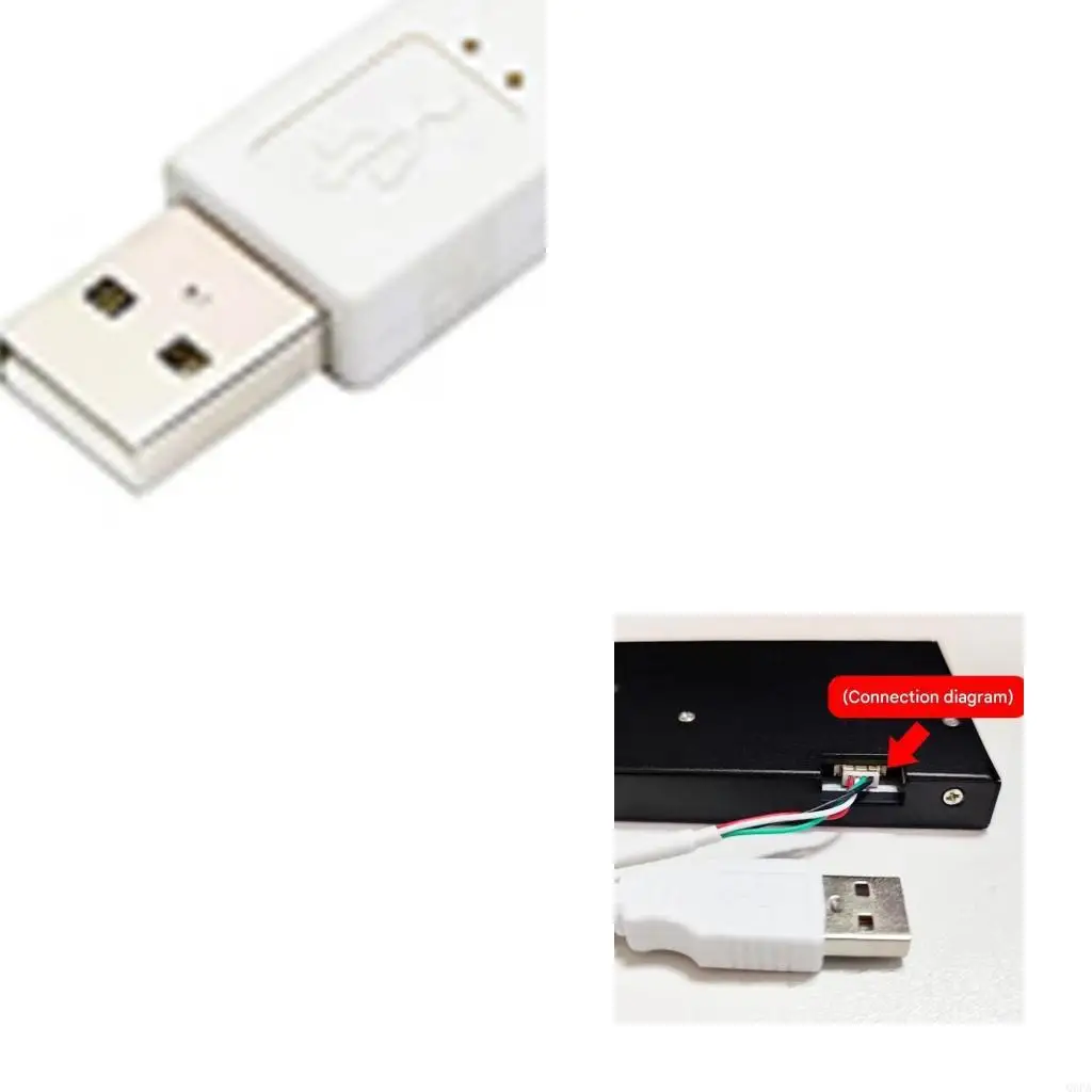 Q6PA USB-A to MX1.25 4pin Display Installation Cable, 1.5 m Cord for Rear Routing