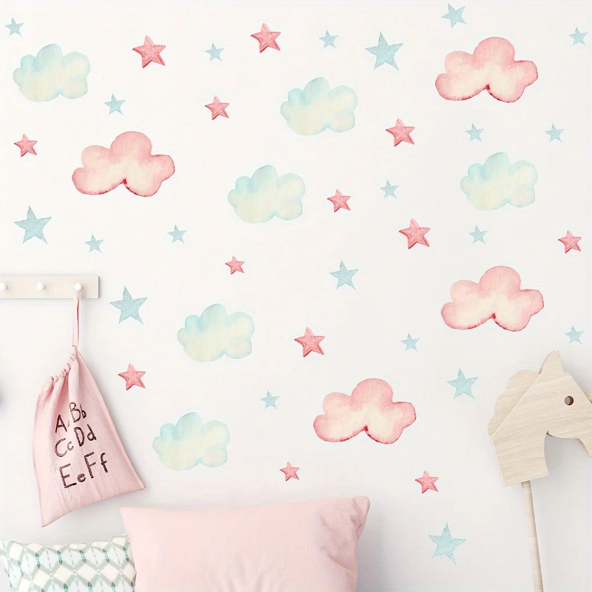 1pc Cartoon Bunte Wolke Stern Prinzessin Wand Aufkleber Kinderzimmer Mädchen Zimmer Kinder Schlafzimmer Wohnzimmer Dekoration Wand Aufkleber