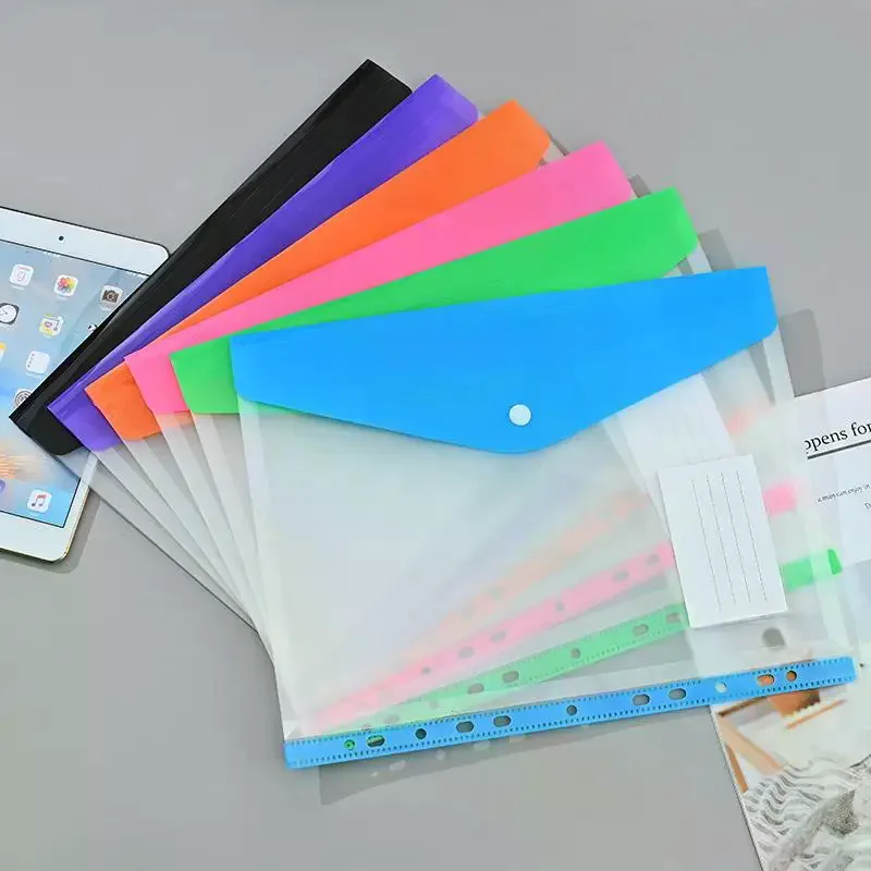 

6/12 Packs A4 Binder Pocket Organizer Folders, Expandable Folders Plastic Envelopes Binder Folders , For School Office Home