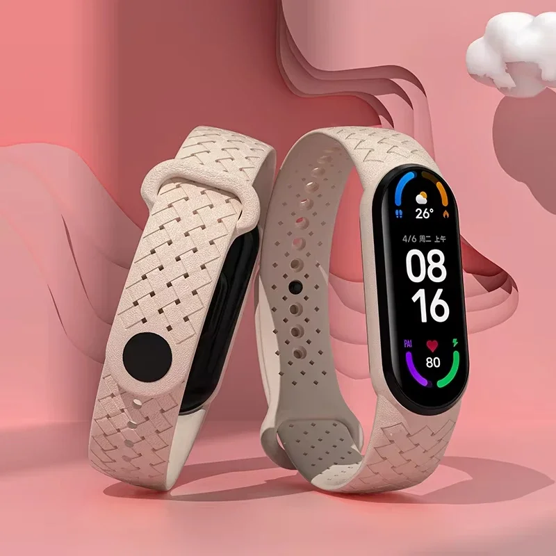 Pulsera de silicona transpirable para Xiaomi Mi Band 7, repuesto rápido, Correa de reloj deportiva, NFC, 6, 5, 4, 3