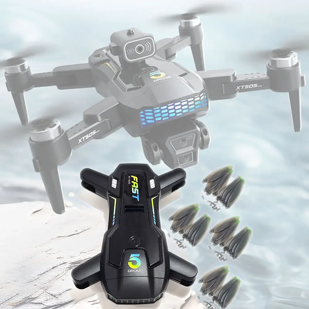 

Original LSRC LS-XT505 Foldable Drone XT505 Brushless Motor RC Quadcopter Upper Lower Cover + 24PCS Maple Leaf Wings Blade Props