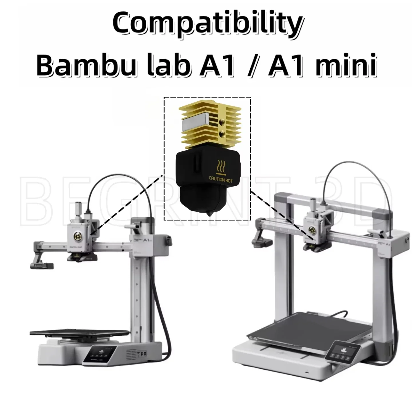 Zestaw Hotendu do Bambu Lab A1/A1 Mini/A2L z dyszą z mosiądzu/twardej stali 0.2/0.4/0.6/0.8 do drukarki 3D Bambulab A1 — zdjęcie produktu 3