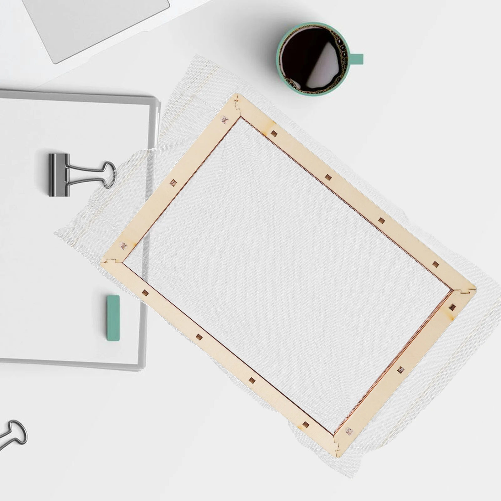 

Paper Frame DIY Craft Manual Making Tools Screen for Wood Supplies Handmade Mesh