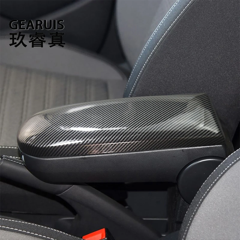 

Для VW Volkswagen Golf 4 Mk4 1998-2006 Стайлинг автомобиля из углеродного волокна, центральная консоль, подлокотник, панель, отделка, авто наклейка на крышку