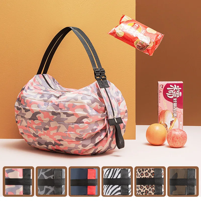 Portable Waterproof Shopping Bag Foldable Eco-friendly Large Capacity Household Travel