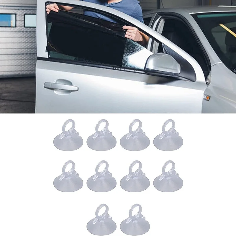 10Pcs PVC Suction Cup Hook Suction Cup Car Sunshade Suction Cup Car Glass Windshield Sunshade Suction Cups for Automotive Visor