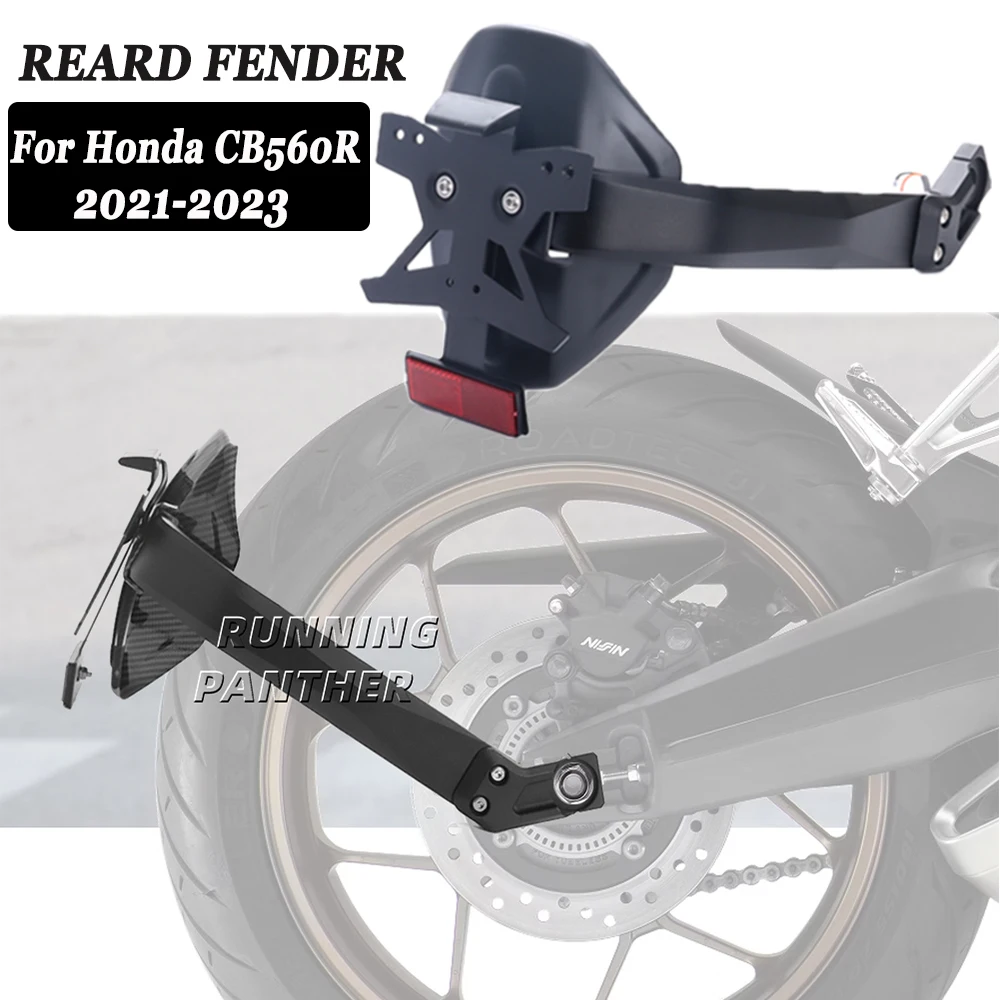 Motorcycle Fender For Honda CB560R CB 650 R CB 650R 2021 2022 2023 Rear Wheel Mudguard With License Plate Holder LED Light New