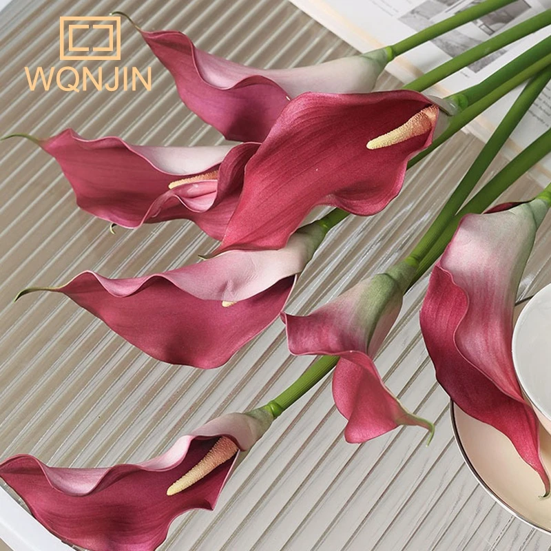 NEW Artificial Calla Lily Flower Table Decoration Flower Arrangement Hand Bouquet Wedding Decoration Fake Fowers Party Decor