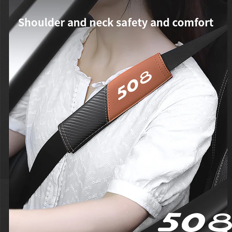 

1Pcs car seat belt cover shoulder pad interior accessories for Peugeot 508