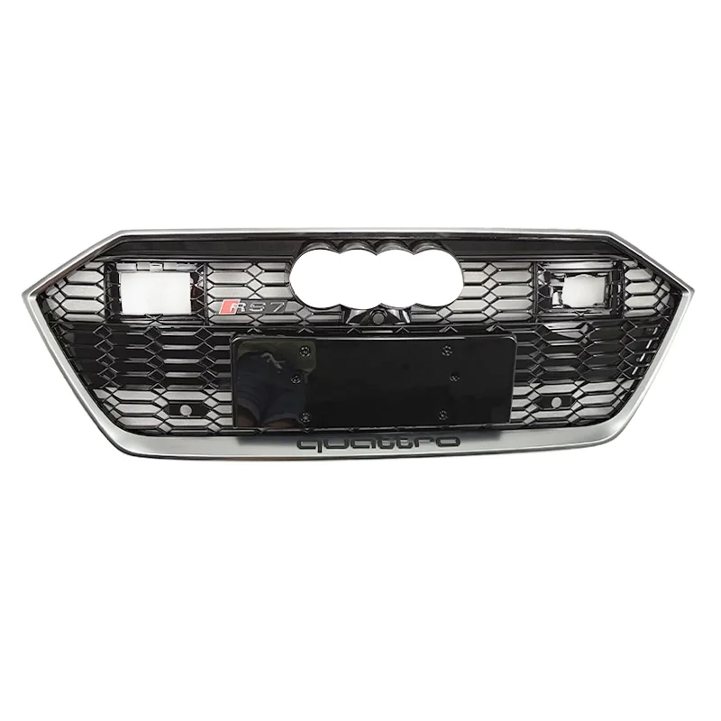 RS7 grill For Audi A7 front grill ABS bumper grille with ACC to Audi A7 C9 honeycomb new style 2019 2020 2021 2022 2023