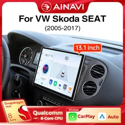 Ainavi 13.1 Inch Car Radio For VW Volkswagen T5 Tiguan Golf Polo Touran Skoda Carplay Android Auto Multimedia Player