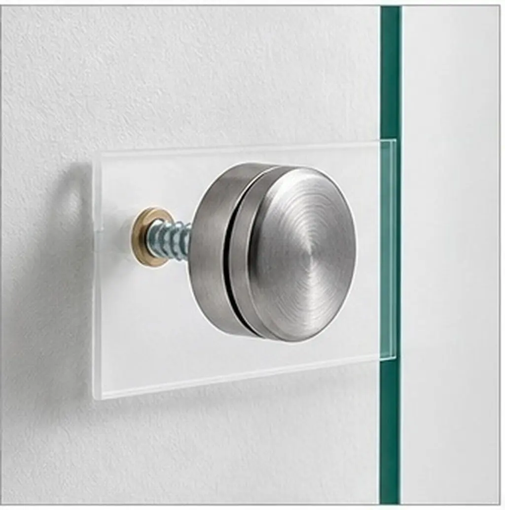 8Sets Stainless Steel Decorative Fixing Screws Mirror Nail Covers Thicken Threaded Metal Nails for Indoor Outdoor Signage