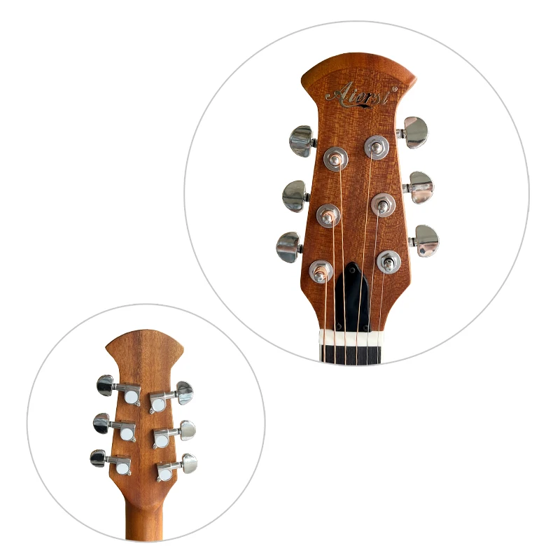 6 Strings Round Back Ovation Guitar Cutaway Design Electric Acoustic Guitar 41 Inch Electric Folk Guitar