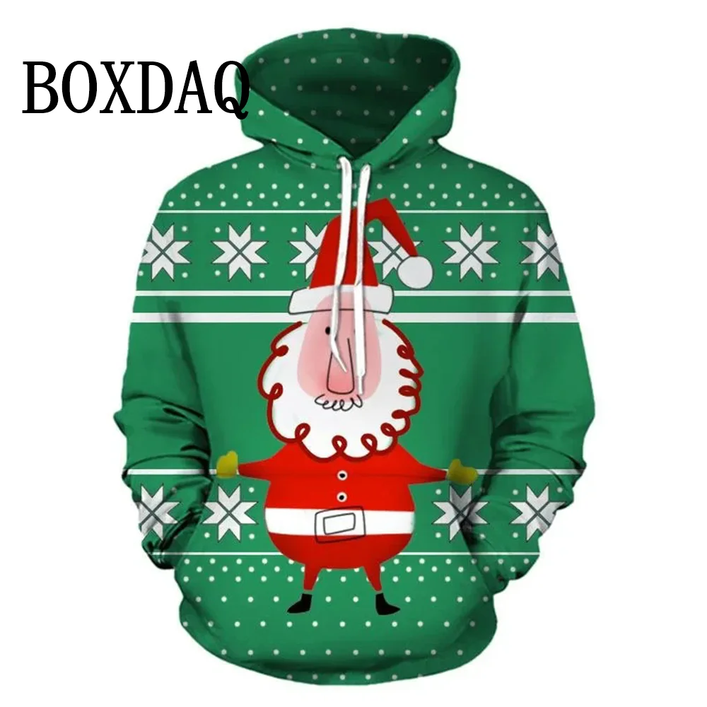 Christmas Hoodie Tops Women\'s Casual Streetwear 3D Graphic Hoodies Clothes Autumn Winter New Hooded Sweatshirts For Women 2025