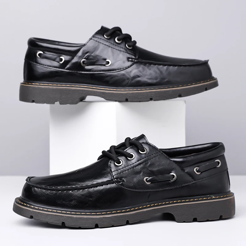 

2025 Autumn New Product - British Retro Casual Leather Shoes, Anti-slip and Wear-resistant Workwear Leather Shoes
