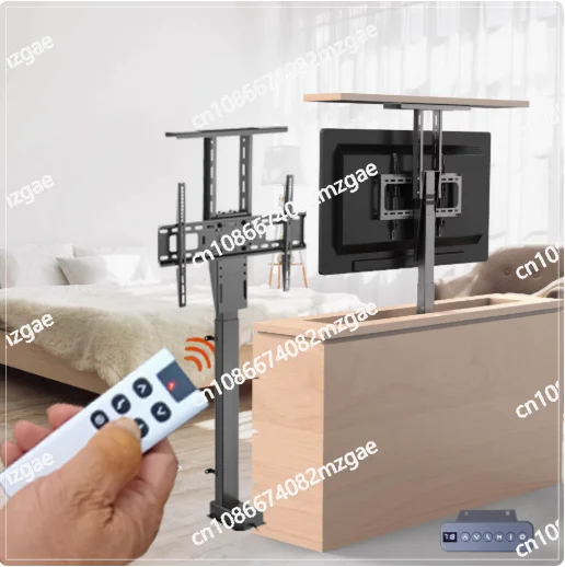 With Automatic Height Adjustment Lcd Monitor Lift Motorized Tv Lift Cart 32-70 Inch Electric TV Cabinet Lifter TV Lift Stand