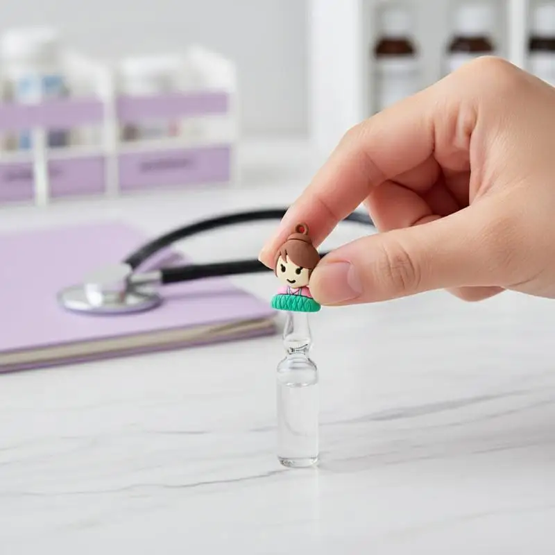 Syringe Design Ampoule Opener Keychain Glass Medicine Bottle Opener for Nurses Clinic Use Fast Breakage Removal
