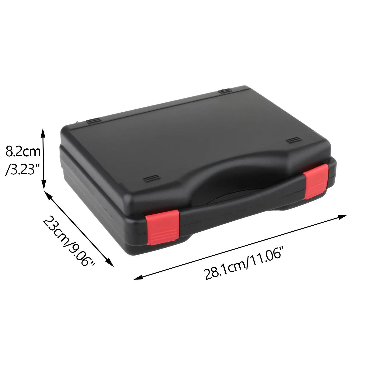 2xProtective Toolbox with Sponge Wear Resistant Lockable for Workplace Outdoor