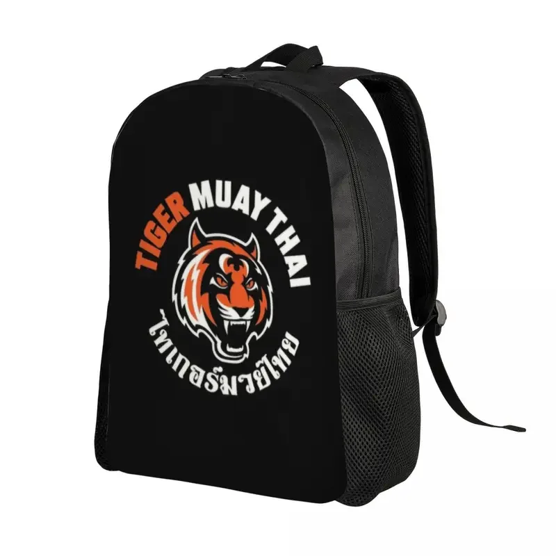 Tiger-mochila para ordenador portátil Muay Thai para hombre y mujer, bolsa de libros básica para escuela, estudiante universitario, bolsas de combate de boxeo de Tailandia