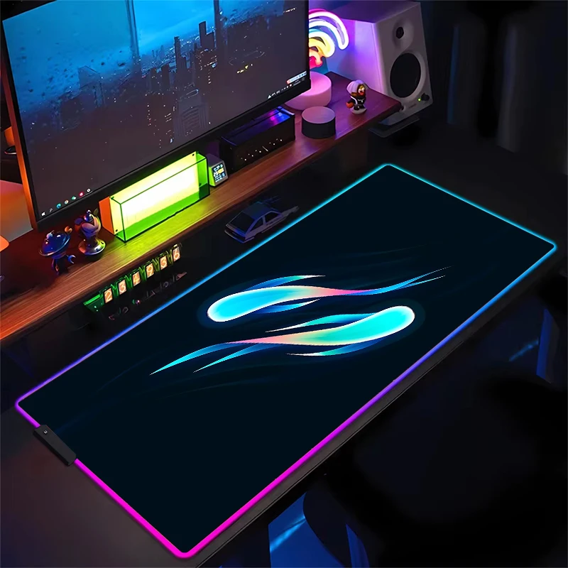 

RGB Black Professional Anti-Slip Gaming Mouse Pads Computer Gaming Office Accessories Mouse Pads Endless Gamer Table mat LED XXL