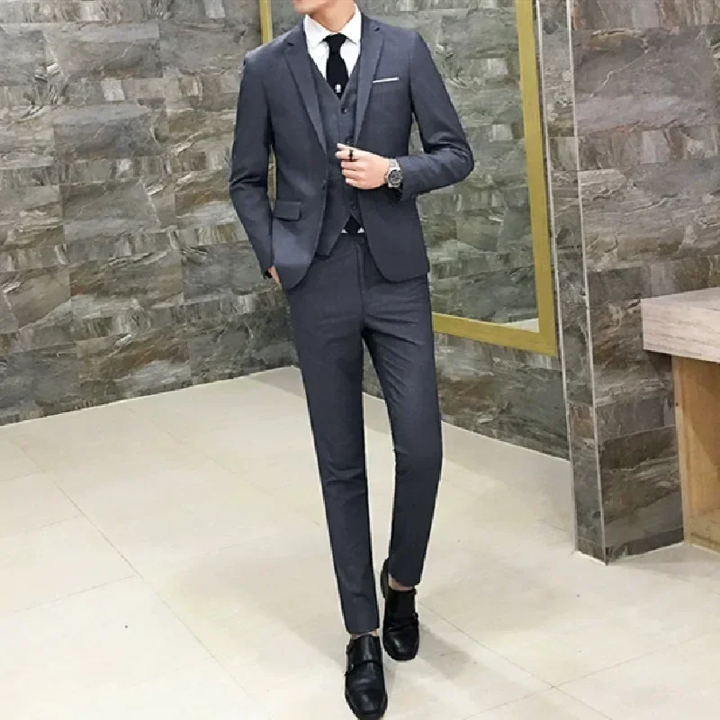 1431 Autumn slim three-piece groom wedding suit wedding best man suit