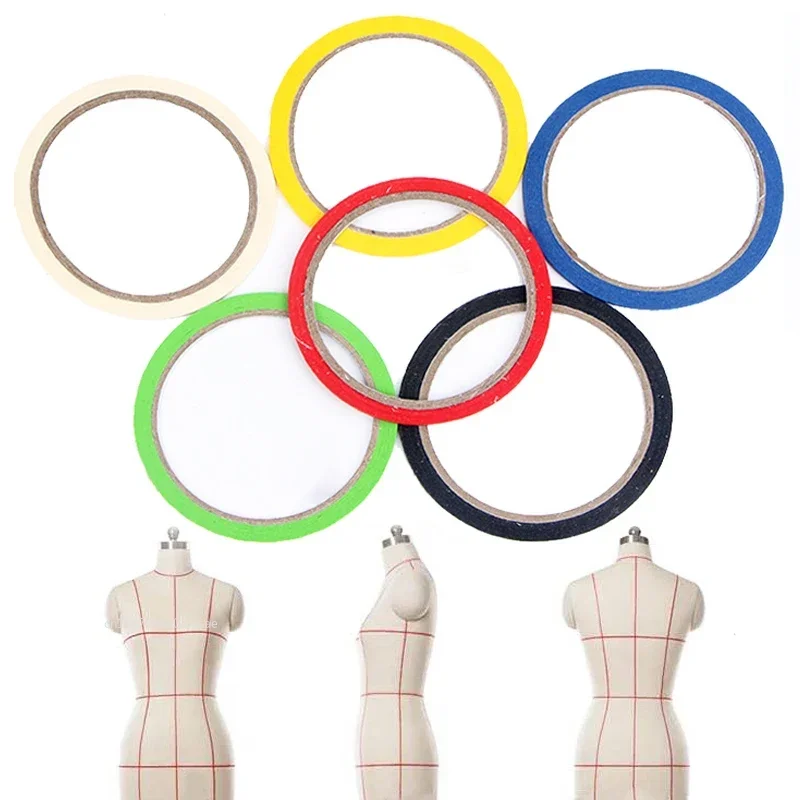 3mm*20m Draping Tape for Clothes Mannequin Pattern Making Sewing Graphic Chart Art Tape Grid Lining Tape for White Board 1pcs