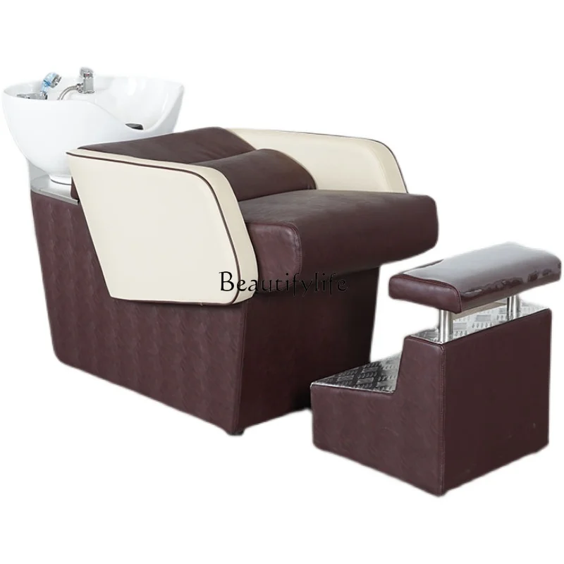 

Hair Salon Shampoo Bed Semi-Reclining Simple Hairdressing Bed Special