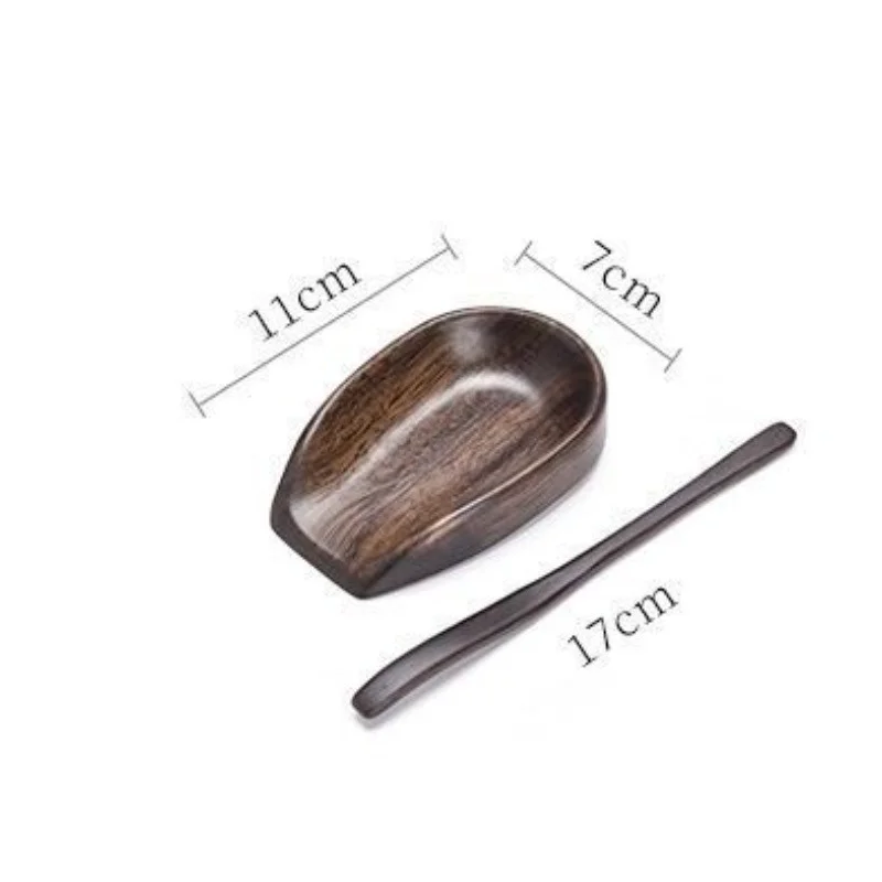 Solid Ebony Wood Tea Scoop Set Kungfu Tea Spoon Tea Needle Asian Zen Tea Ceremony Accessory Home Decor