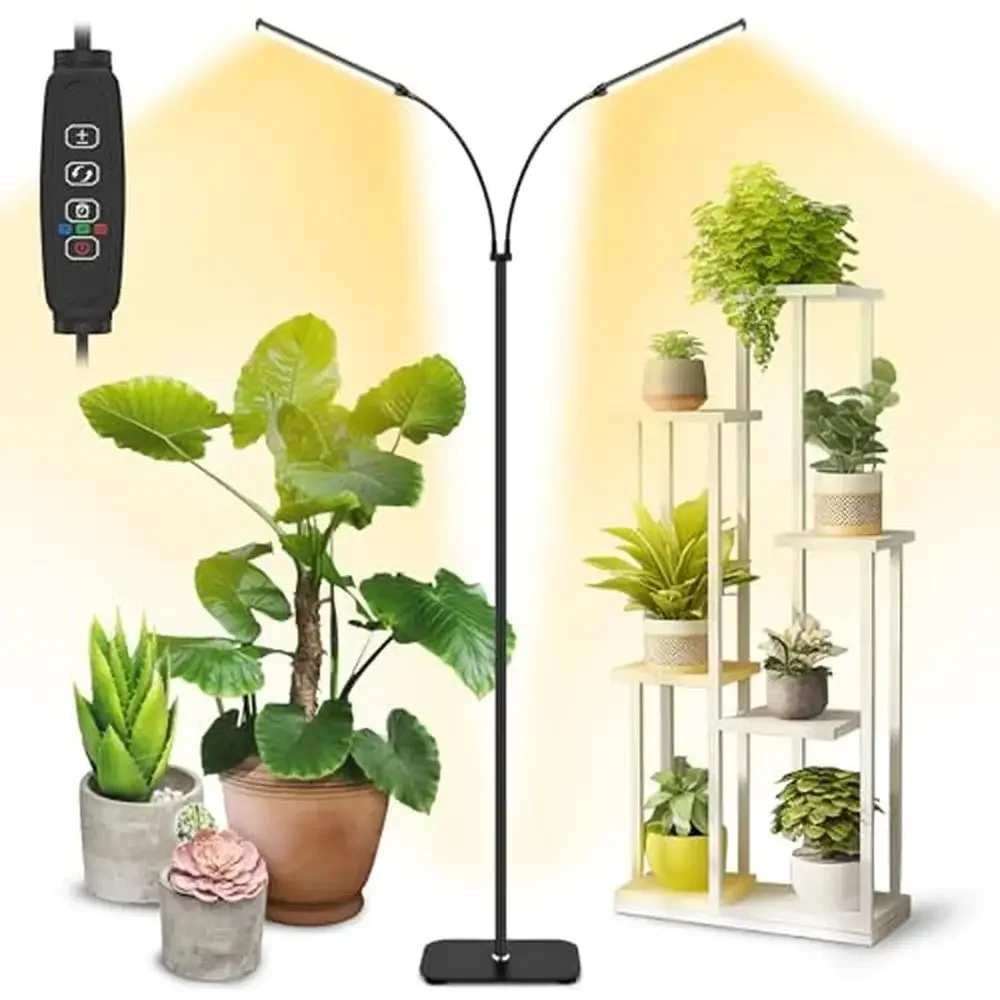 Lampe de Croissance Intérieure pour Plantes Touristiques, 30W, 144 Matériel, Couverture Complète, Large Surface Réglable, Recommande une Minuterie, Contrôle d'Intensité, Recyclable