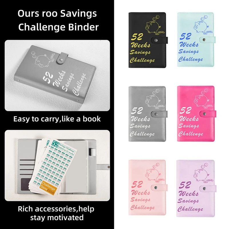 52 Week Money Saving Challenge Binder With Savings Challenges Book Cash Envelopes For Budget Planner Financial