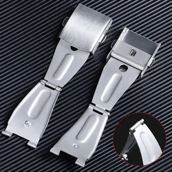 16mm 18mm 20mm Butterfly Buckle Stainless Steel Watch Clasp Replacement Folding Buckle Watch Band Accessoriess Metal Buckle