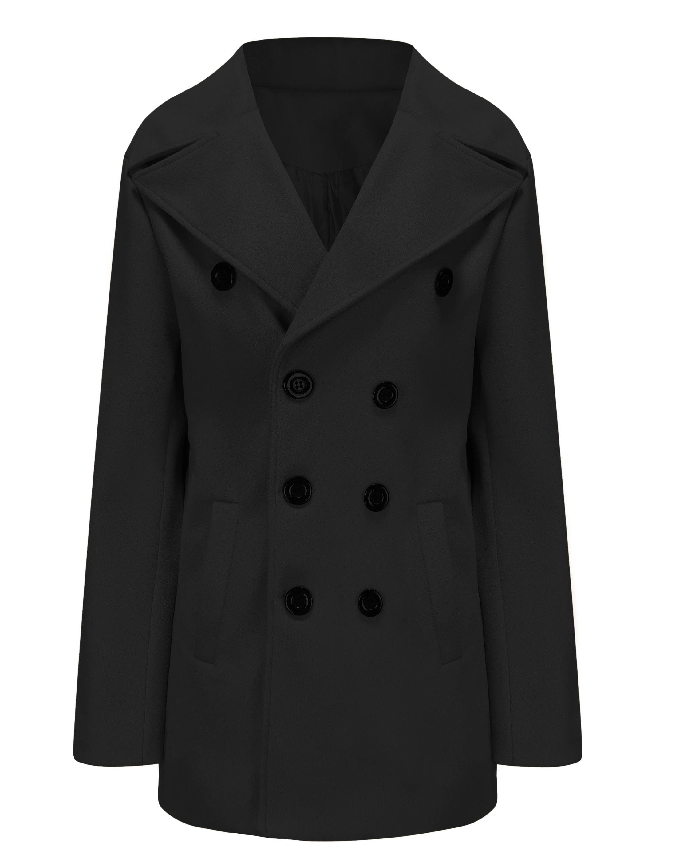 European and American coat new high-quality version men's British mid-length autumn and winter long-sleeved coat