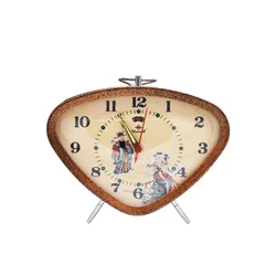 Triangular shape mechanical antique bedside bedroom God of Wealth boy chick pecking rice oversized sound alarm clock
