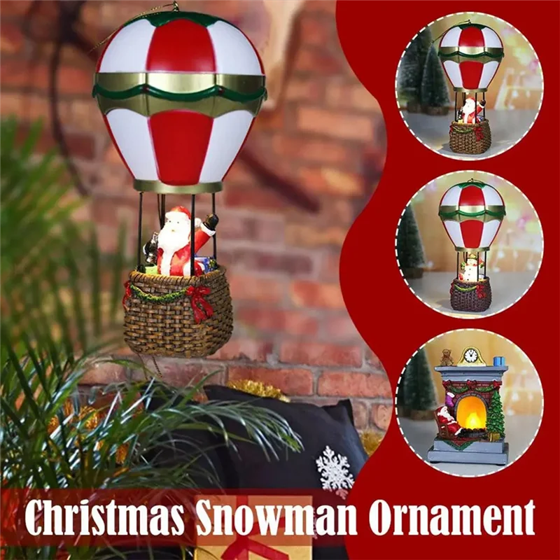 عيد الميلاد متوهجة الحلي سانتا كلوز ثلج الموقد الراتنج LED ضوء الليل عيد الميلاد الديكور عطلة الاطفال اللعب هدية