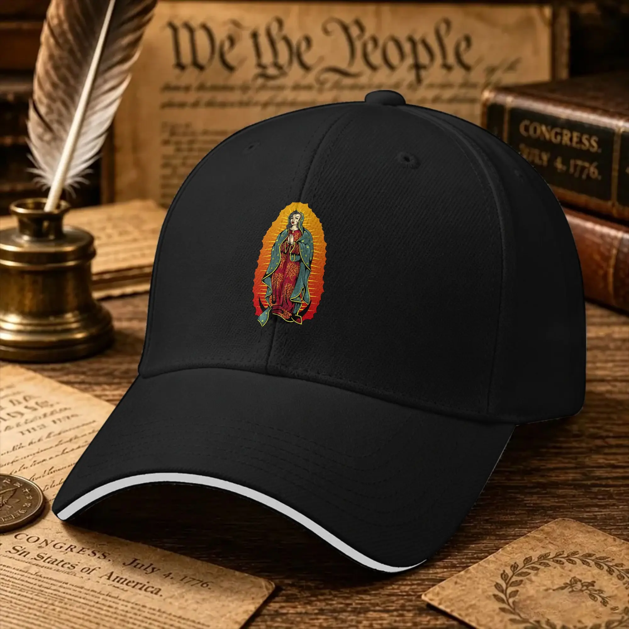 virgin of guadalupe Sun Baseball Cap Summer Unisex-Teens  Design Hip Hop Hats High Quality Trendy Running Hippie Snapback Cap