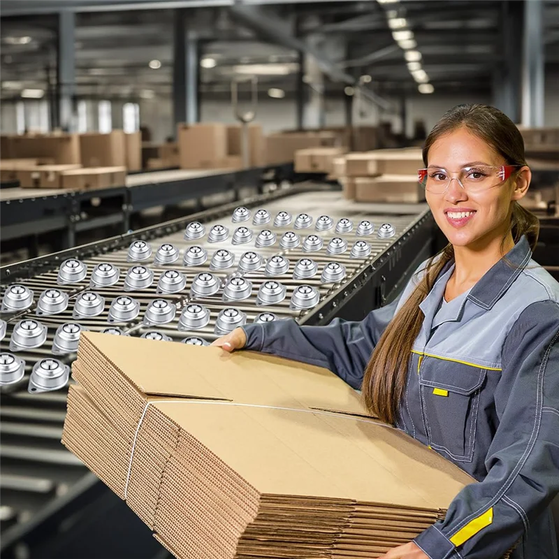 ABNG 30 rodamientos de transferencia de bolas de rodillos, ruedas de bolas de acero al carbono de 1/2 pulgadas, unidad de transferencia de bolas redondas montada para transportador