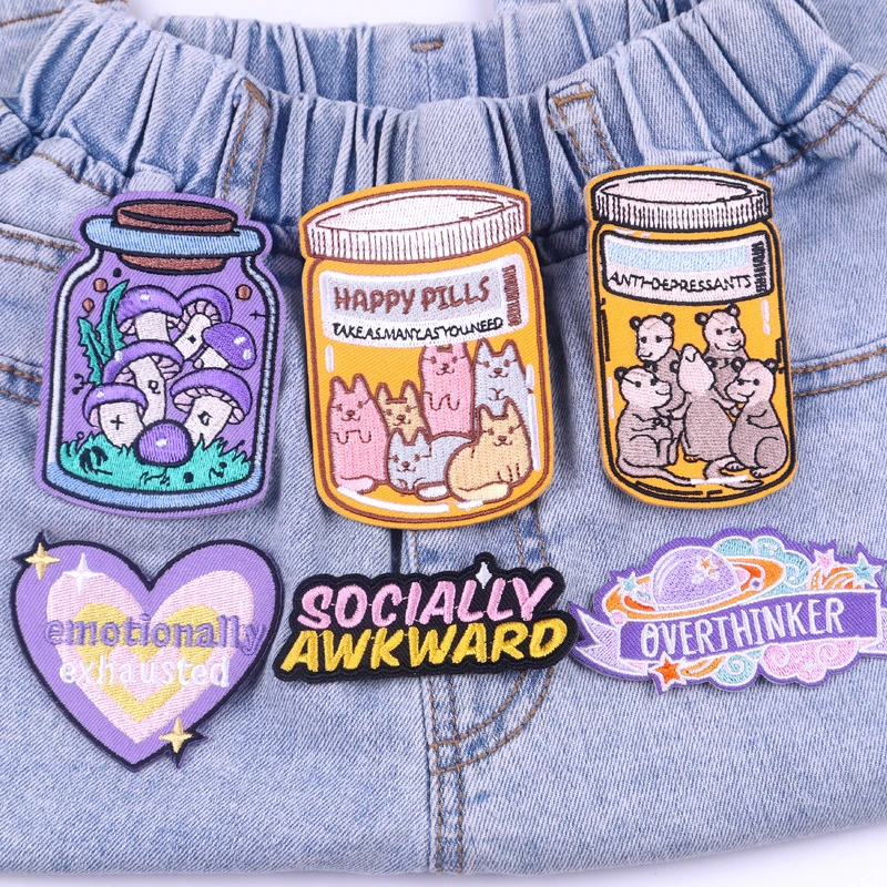 Cartoon Embroidery Patch Space Flower Animal Patch Iron On Patches For Clothing thermoadhesive patches On Clothes Jacket Sew DIY