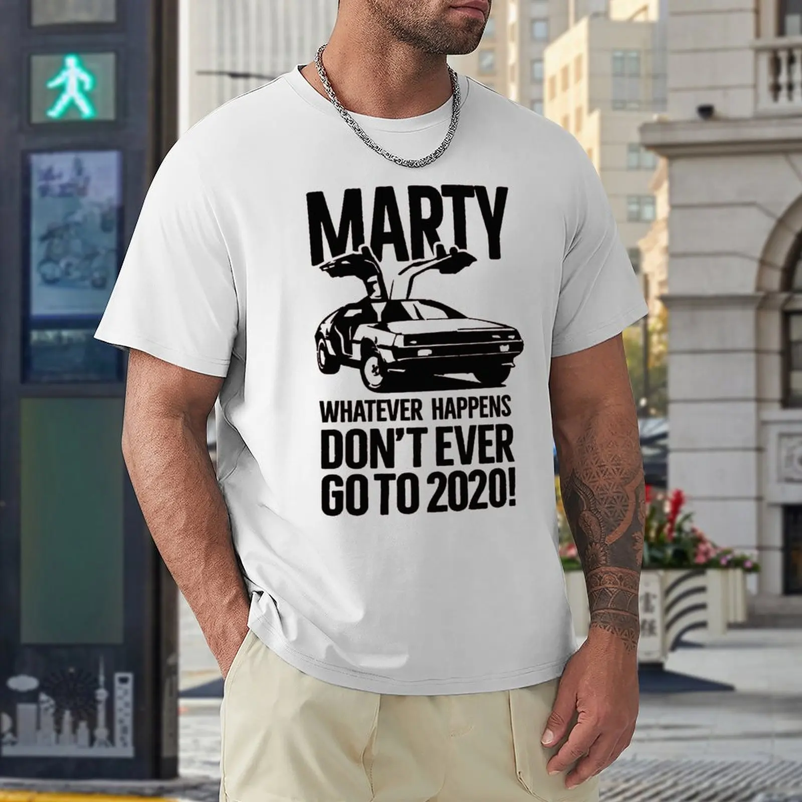 Marty Whatever Happens Dont Ever Go To 2020 T-shirt Harajuku Sports  Funny Novelty Tees Polyester Home Eur Size