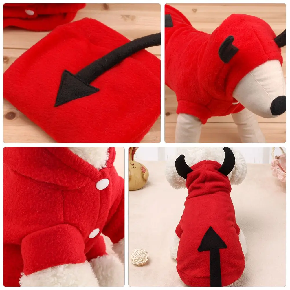 

Halloween Dog Clothes Pet Transformation Costume Costumes Custome Supplies Red Small Dogs Man