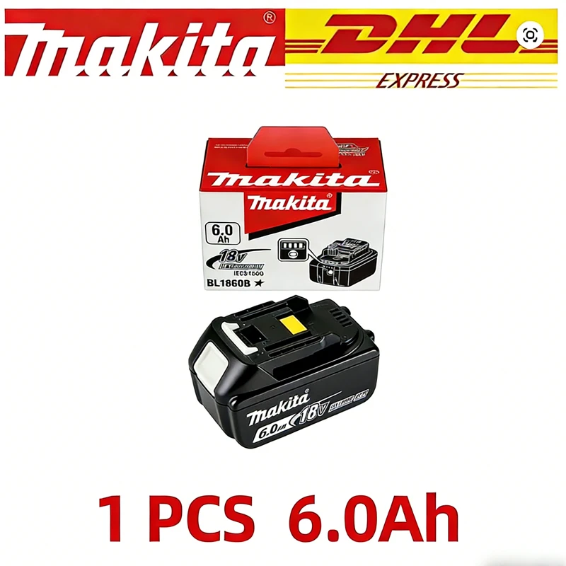 

6.0Ah Original Makita 18V 6.0Ah battery, Makita DTW700 DHW180 DGH181 DTD173 DAS180 DDF487 DTW285 TW004G power tools battery to