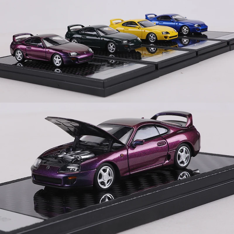 LCD 1:64 Supra A80 Alloy Model Car Can Open The hood