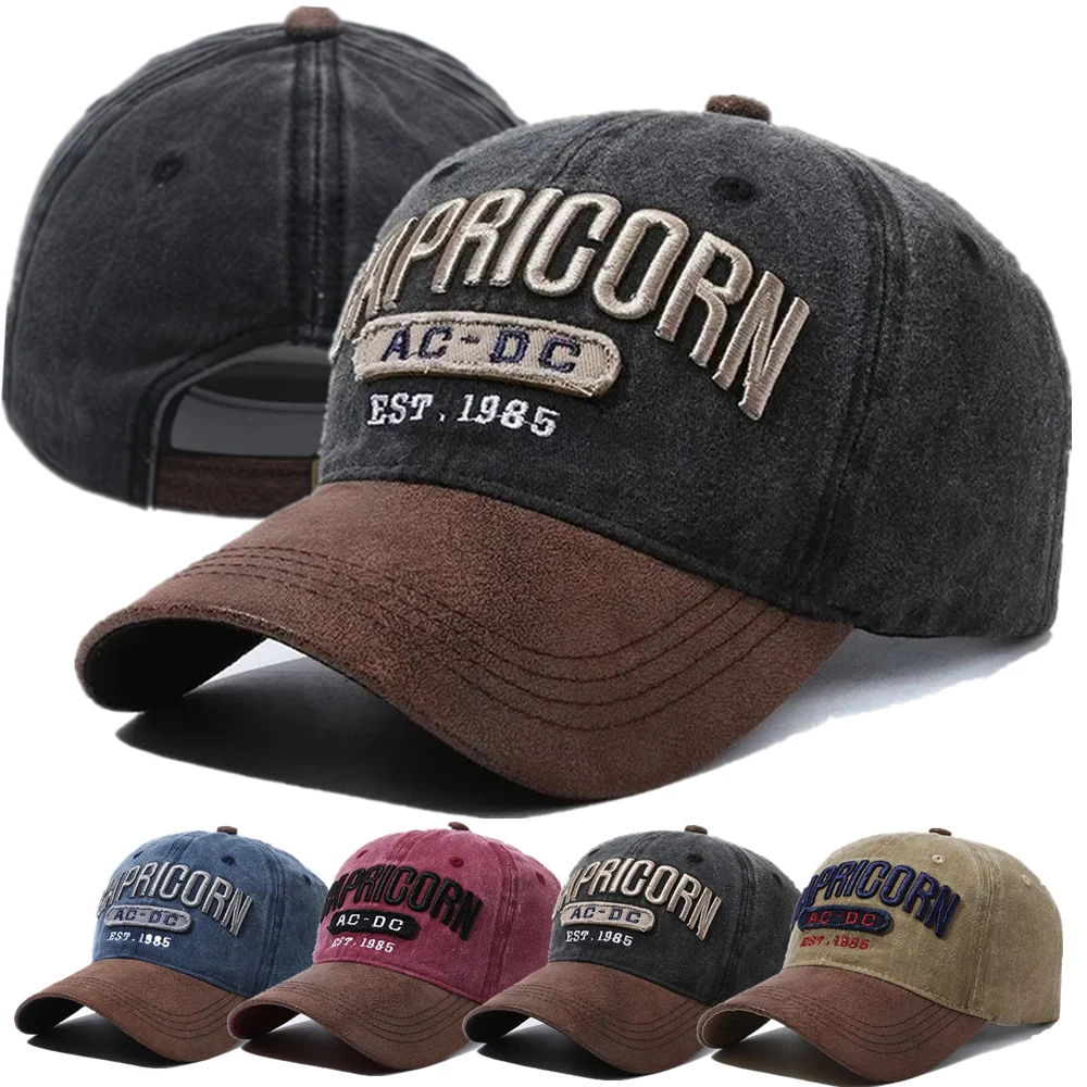 Neue Unisex-Kappe aus gewaschener Baumwolle mit Buchstaben-Stickerei, Baseballkappe, Outdoor-Freizeitmütze, klassische Hüte für Damen und Herren, modische Dad-Hüte.