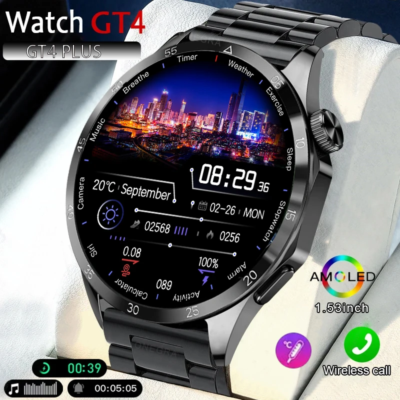 Für HUAWEI WATCH5 PRO GPS NFC Smart Uhr Männer 360*360 AMOLED Bildschirm Herzfrequenz Bluetooth Anruf IP68 Wasserdicht mann Smartwatch 202