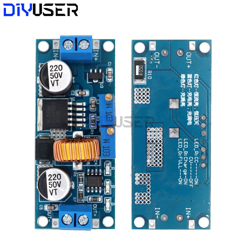 DIYUSER CC/CV 5A Lithium-Ladegerät-Platine XL4015, einstellbar, 6–38 V bis 1,25–36 V DC, Step-Down-Stromversorgung, Buck-Modul