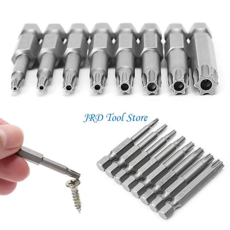 

A2UD 8 Pcs/Set 1/4 Inch 50mm T8-T40 Torx Electric Screwdriver Bits